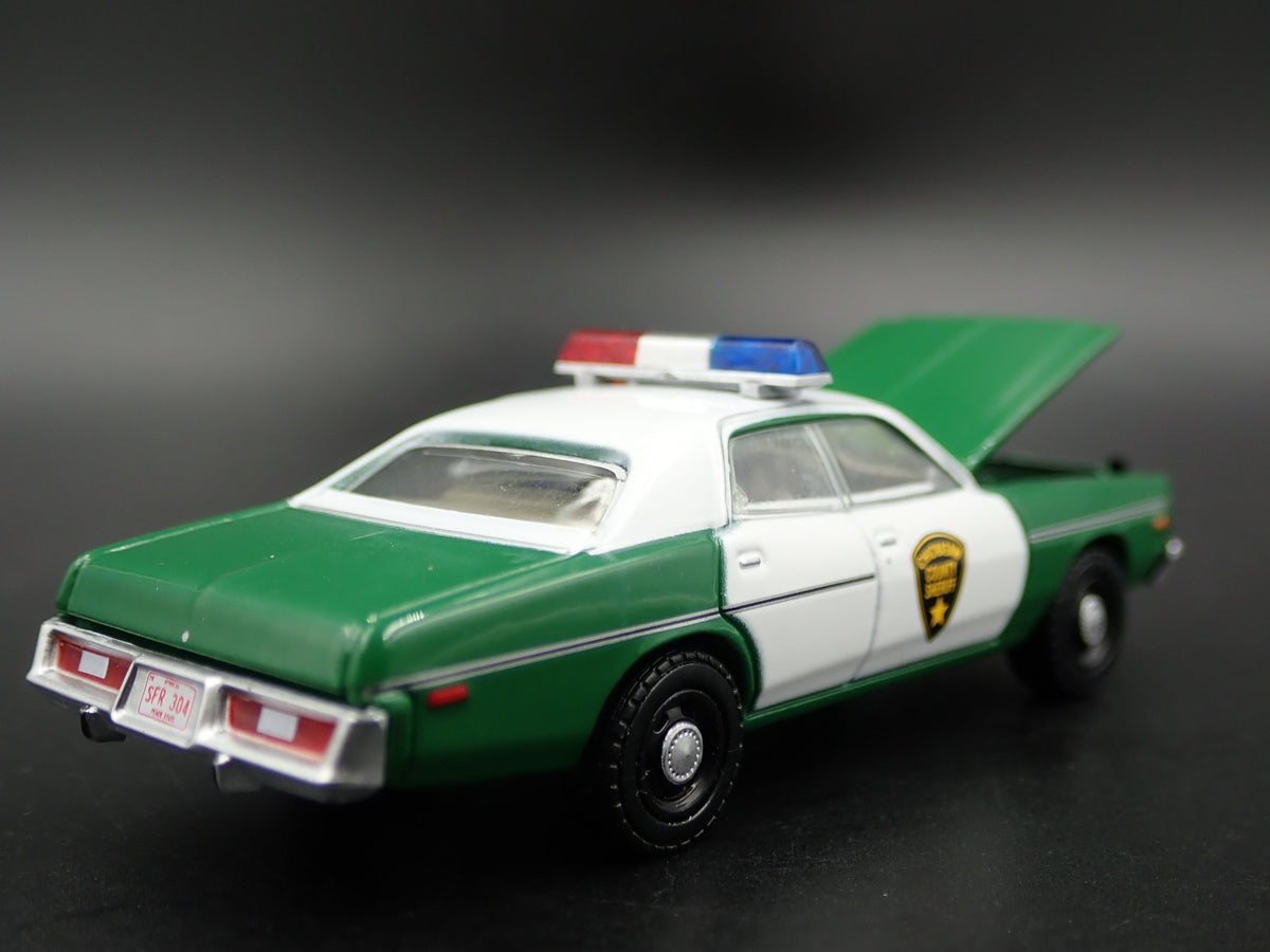 1975 75 PLYMOUTH FURY CHICKASAW COUNTY SHERIFF RARE 1:64 SCALE DIECAST MODEL CAR-Burning Rubber Toy Company