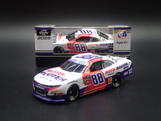 2025 CHEVROLET 88 CONNOR ZILISCH ROTO ROOTER NASCAR 1:64 SCALE DIECAST MODEL CAR