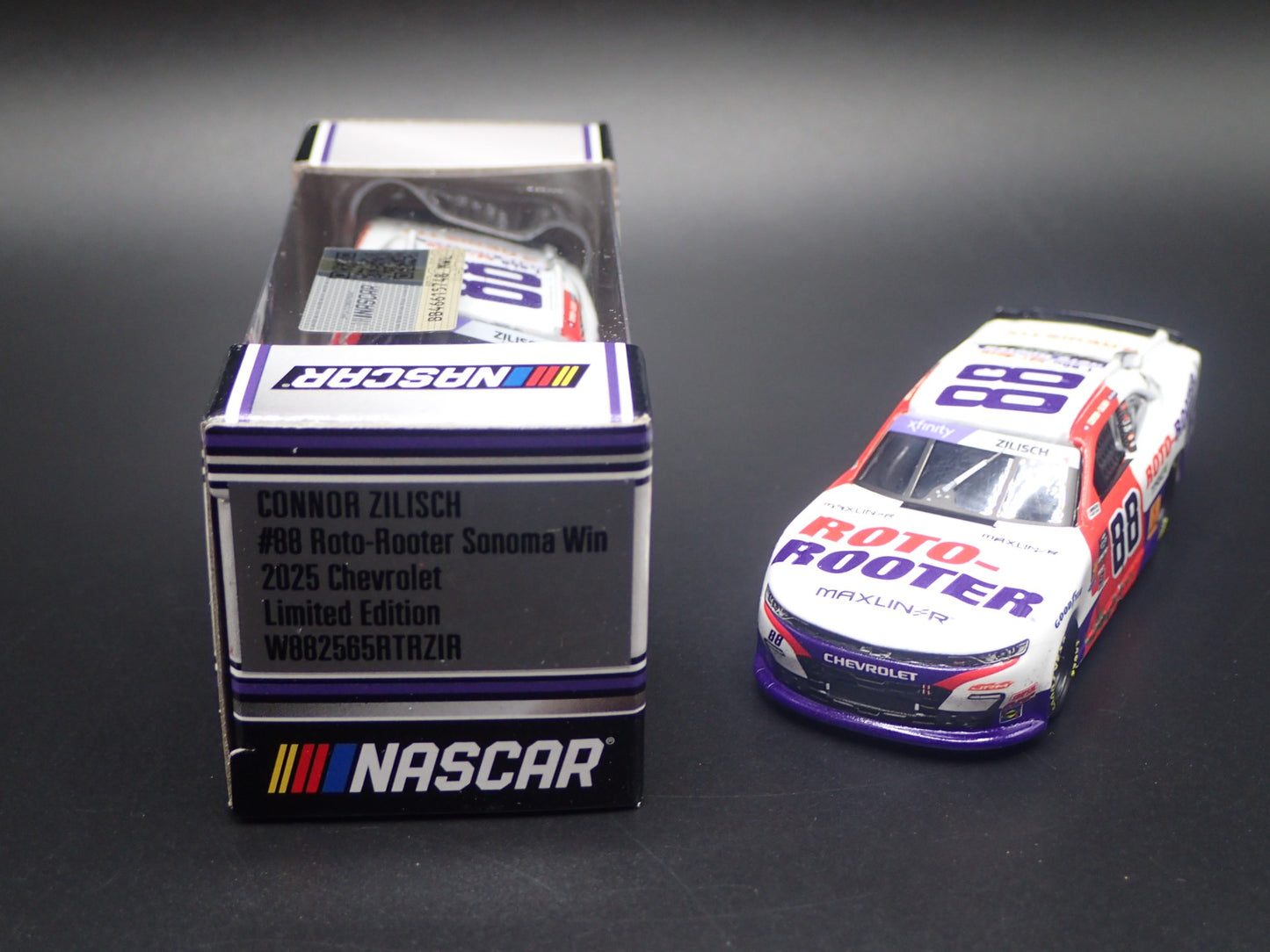 2025 CHEVROLET 88 CONNOR ZILISCH ROTO ROOTER NASCAR 1:64 SCALE DIECAST MODEL CAR