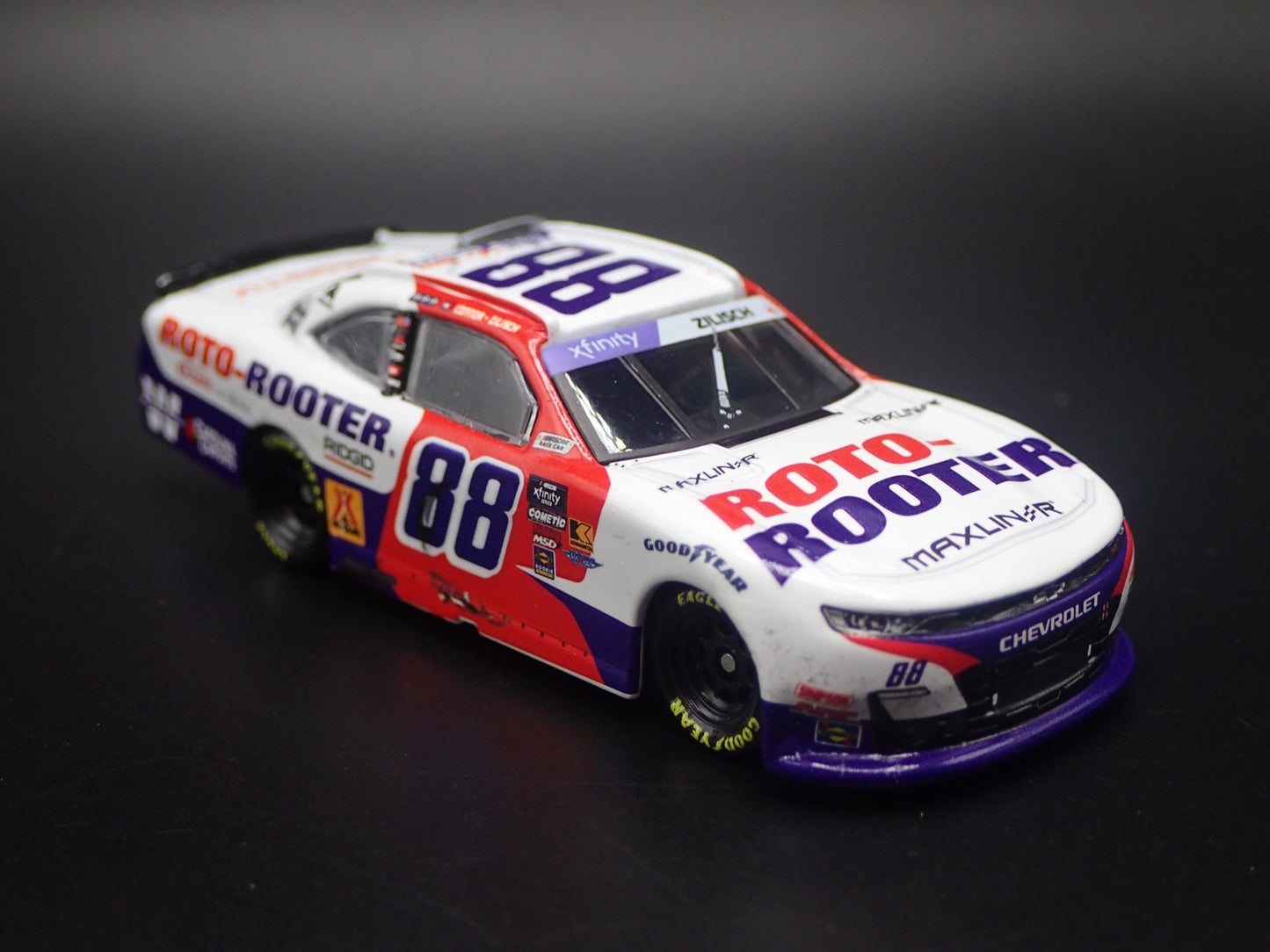 2025 CHEVROLET 88 CONNOR ZILISCH ROTO ROOTER NASCAR 1:64 SCALE DIECAST MODEL CAR