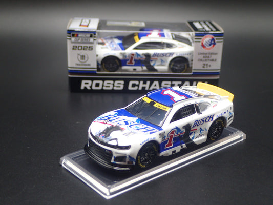 2025 CHEVROLET 1 ROSS CHASTAIN BUSCH LIGHT RETRO NASCAR 1:64 SCALE DIECAST CAR