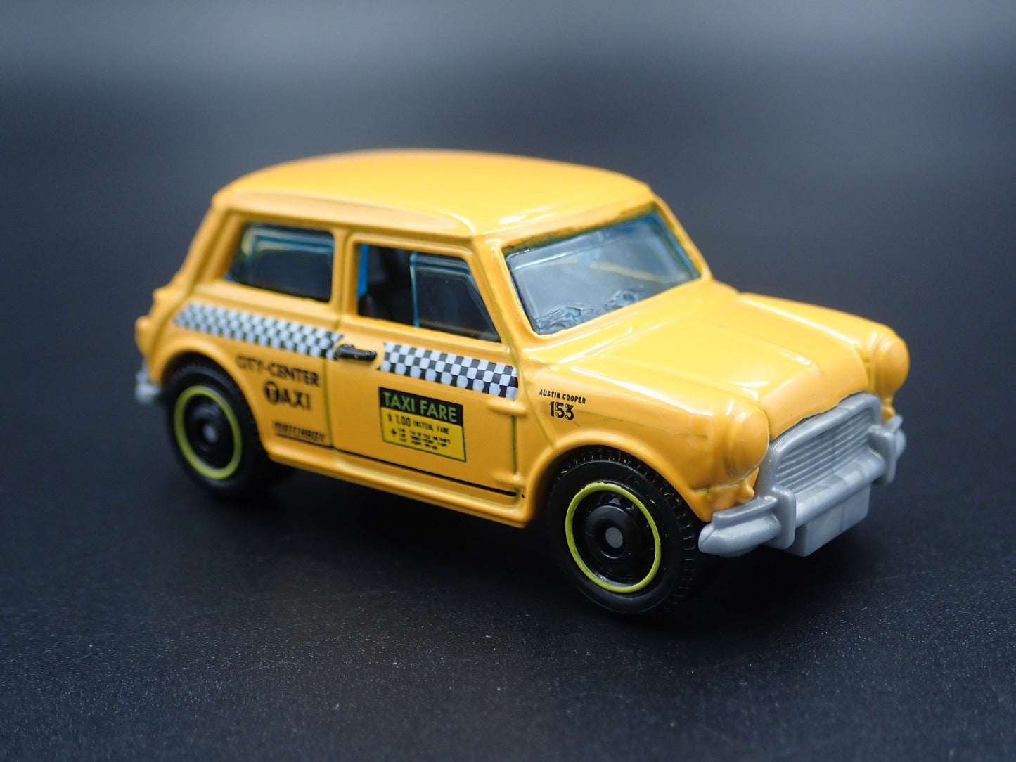 1959-1967 AUSTIN MINI COOPER TAXI CAB YELLOW 1:64 SCALE DIECAST MODEL CAR