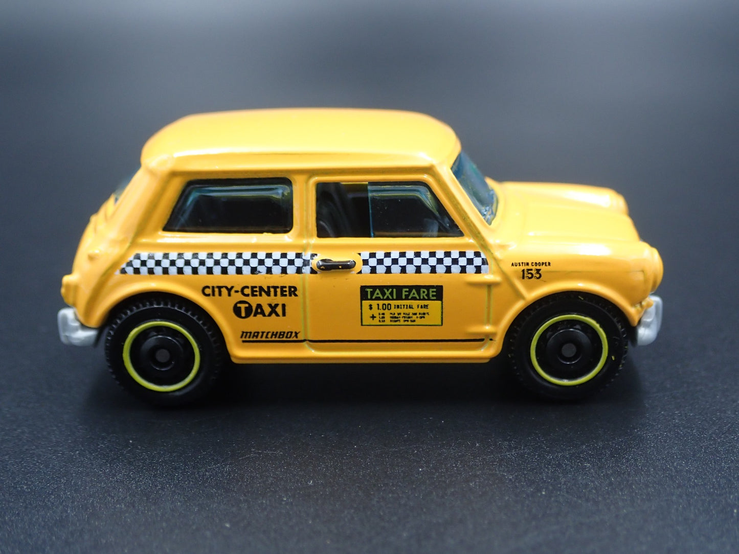 1959-1967 AUSTIN MINI COOPER TAXI CAB YELLOW 1:64 SCALE DIECAST MODEL CAR