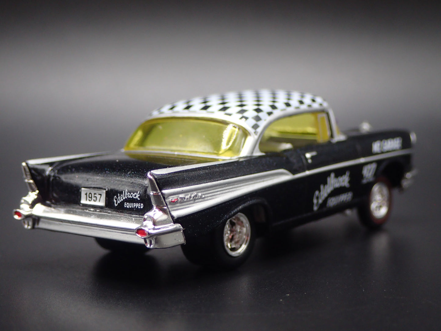 1957 57 CHEVY CHEVROLET BEL AIR GASSER EDELBROCK 1:64 SCALE DIECAST MODEL CAR