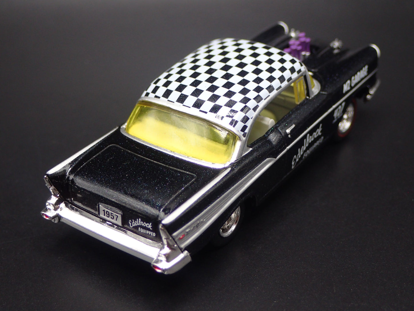 1957 57 CHEVY CHEVROLET BEL AIR GASSER EDELBROCK 1:64 SCALE DIECAST MODEL CAR