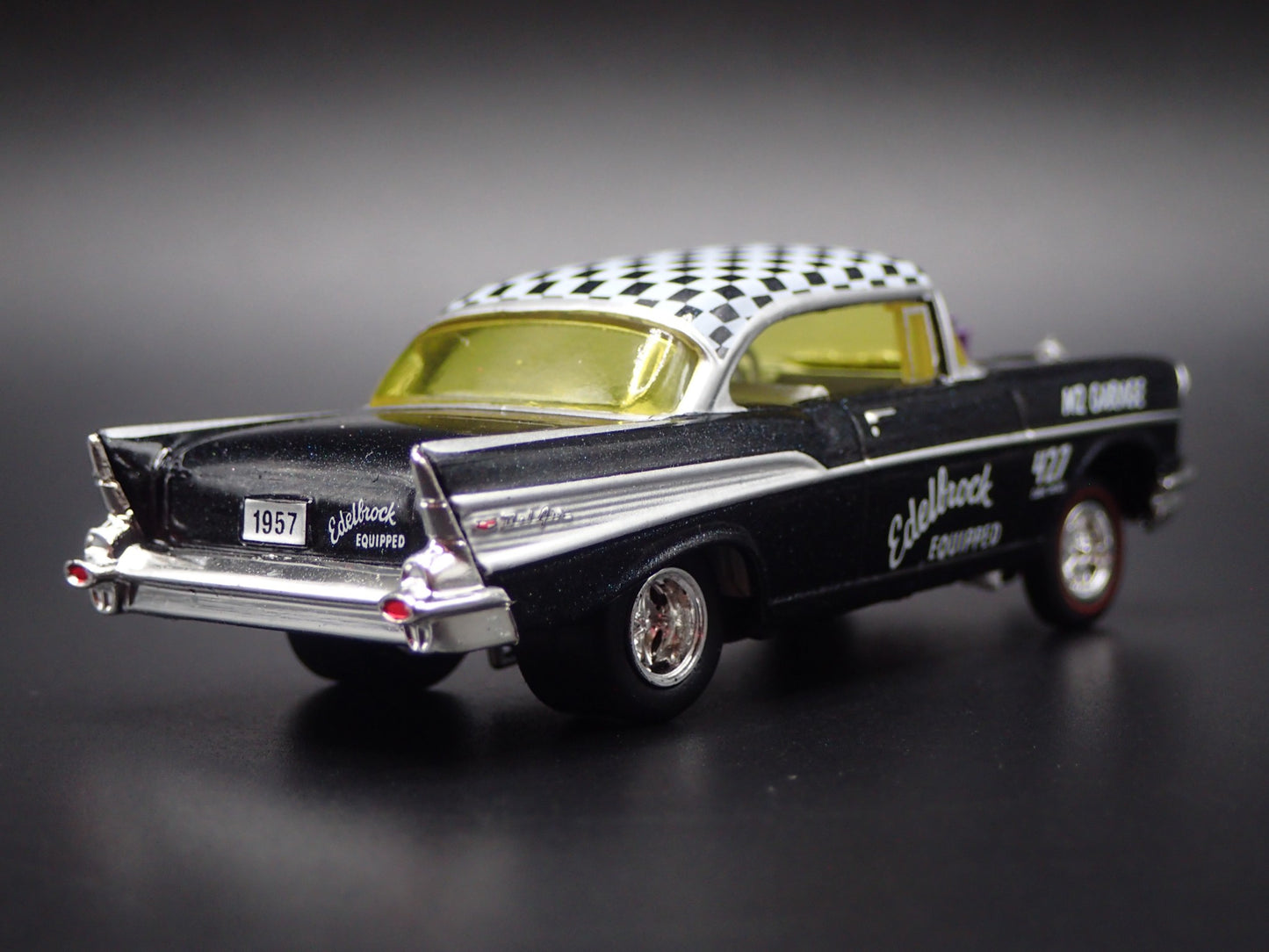 1957 57 CHEVY CHEVROLET BEL AIR GASSER EDELBROCK 1:64 SCALE DIECAST MODEL CAR