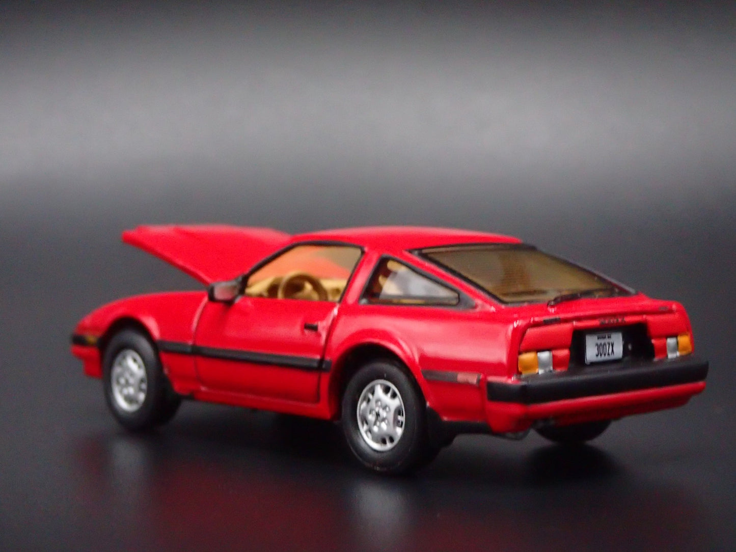 1983-1989 NISSAN 300ZX RED 1:64 SCALE COLLECTIBLE DIORAMA DIECAST MODEL CAR