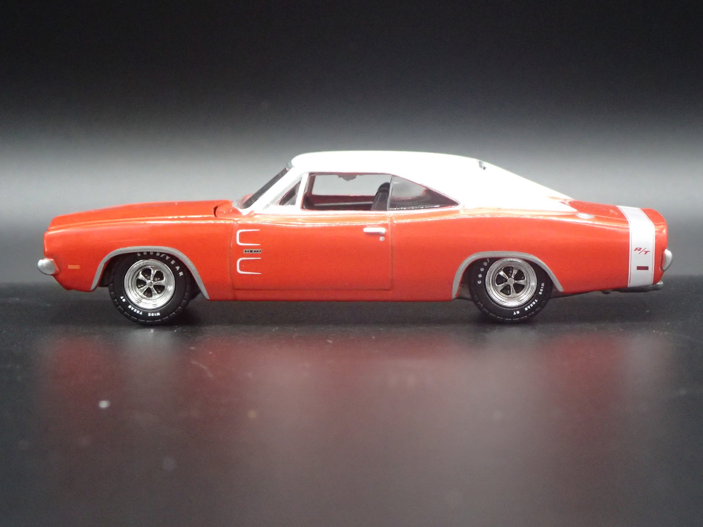 1969 69 DODGE CHARGER RT RED 1:64 SCALE COLLECTIBLE DIORAMA DIECAST MODEL CAR
