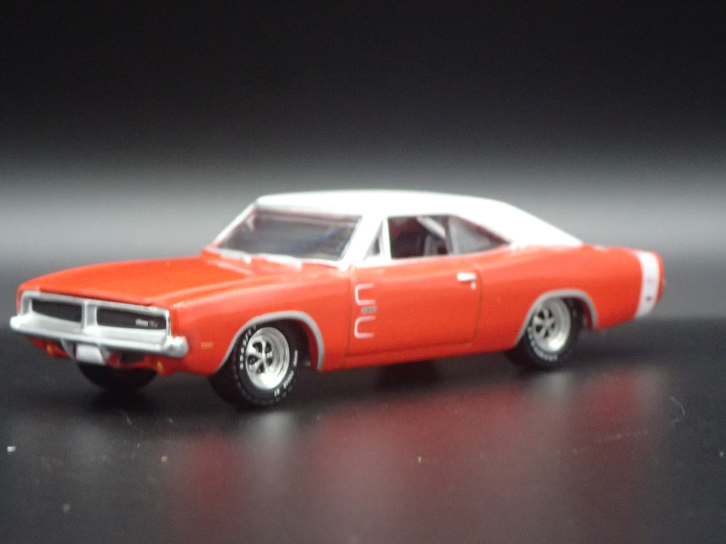 1969 69 DODGE CHARGER RT RED 1:64 SCALE COLLECTIBLE DIORAMA DIECAST MODEL CAR