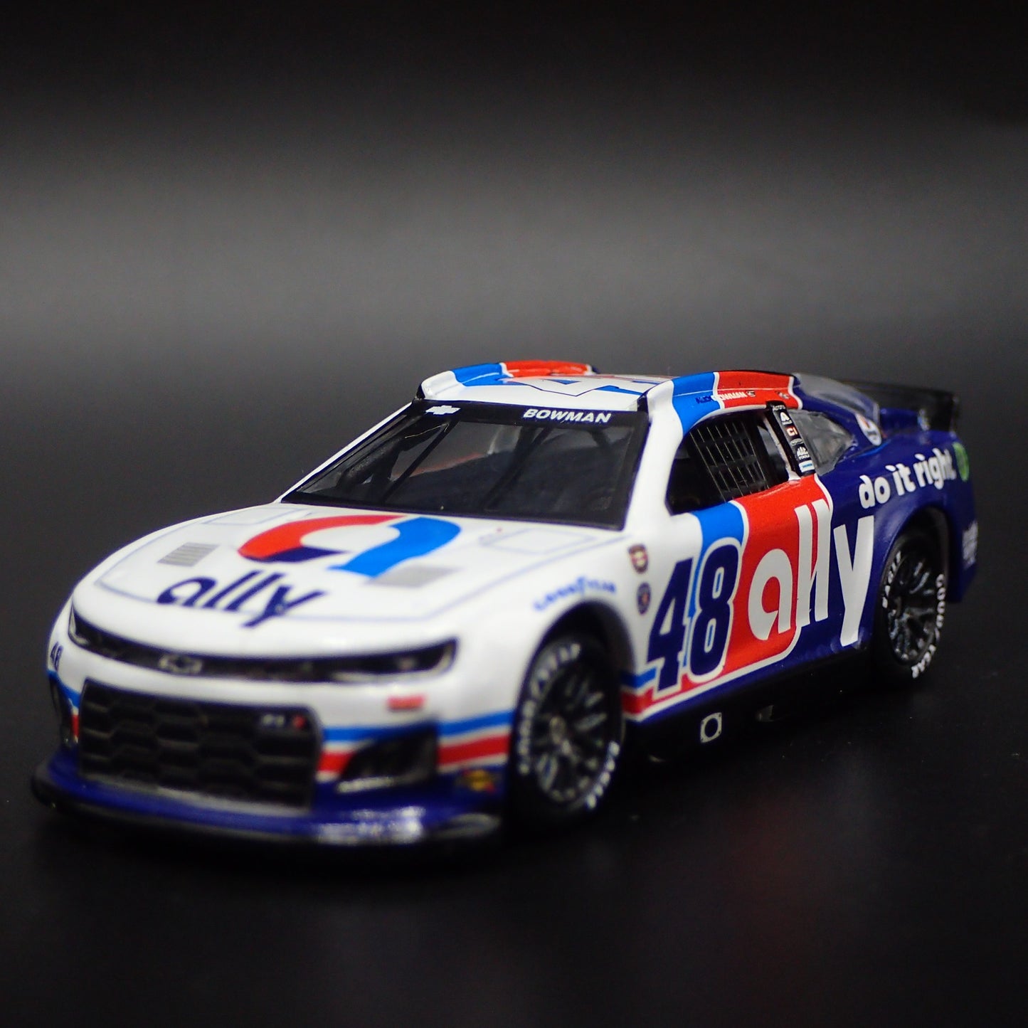 2022 CHEVY CAMARO ZL1 #48 ALEX BOWMAN ALLY THROWBACK NASCAR 1:64 SCALE MODEL CAR