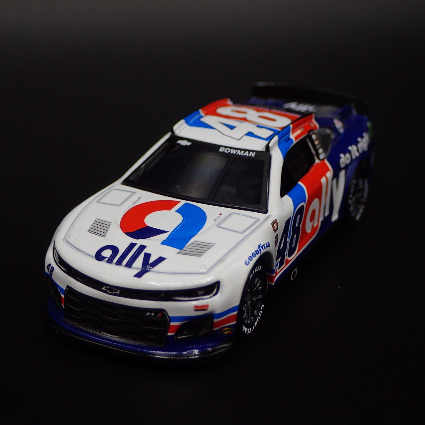 2022 CHEVY CAMARO ZL1 #48 ALEX BOWMAN ALLY THROWBACK NASCAR 1:64 SCALE MODEL CAR