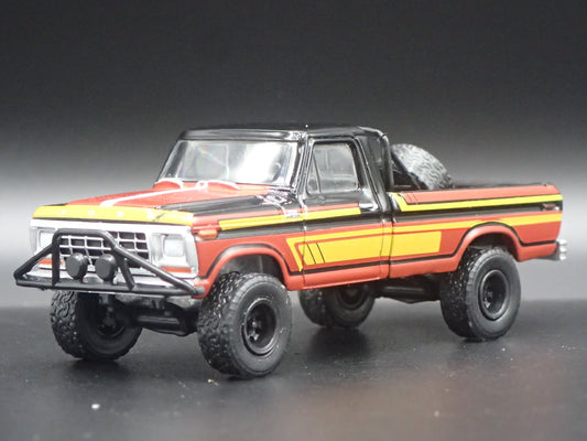 1978 78 FORD F100 LONG BED PICKUP TRUCK 4x4 1/64 SCALE DIORAMA DIECAST MODEL CAR