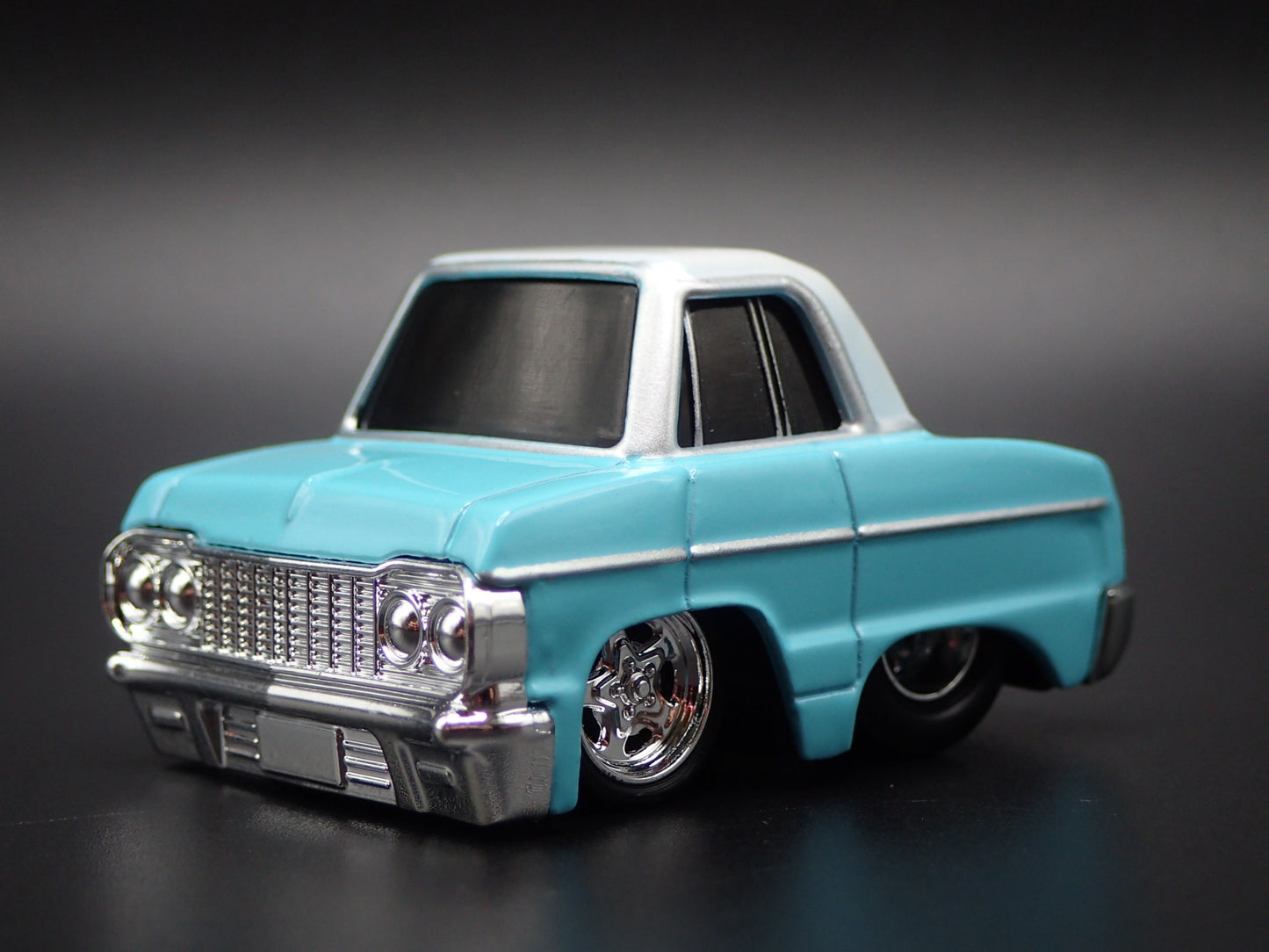 1964 64 CHEVY CHEVROLET IMPALA TEAL CAR TUNED 1:64 SCALE DIECAST MODEL CAR