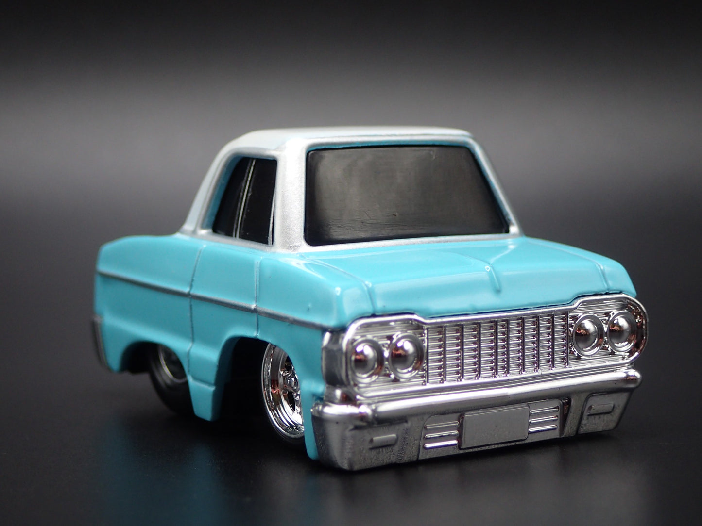 1964 64 CHEVY CHEVROLET IMPALA TEAL CAR TUNED 1:64 SCALE DIECAST MODEL CAR