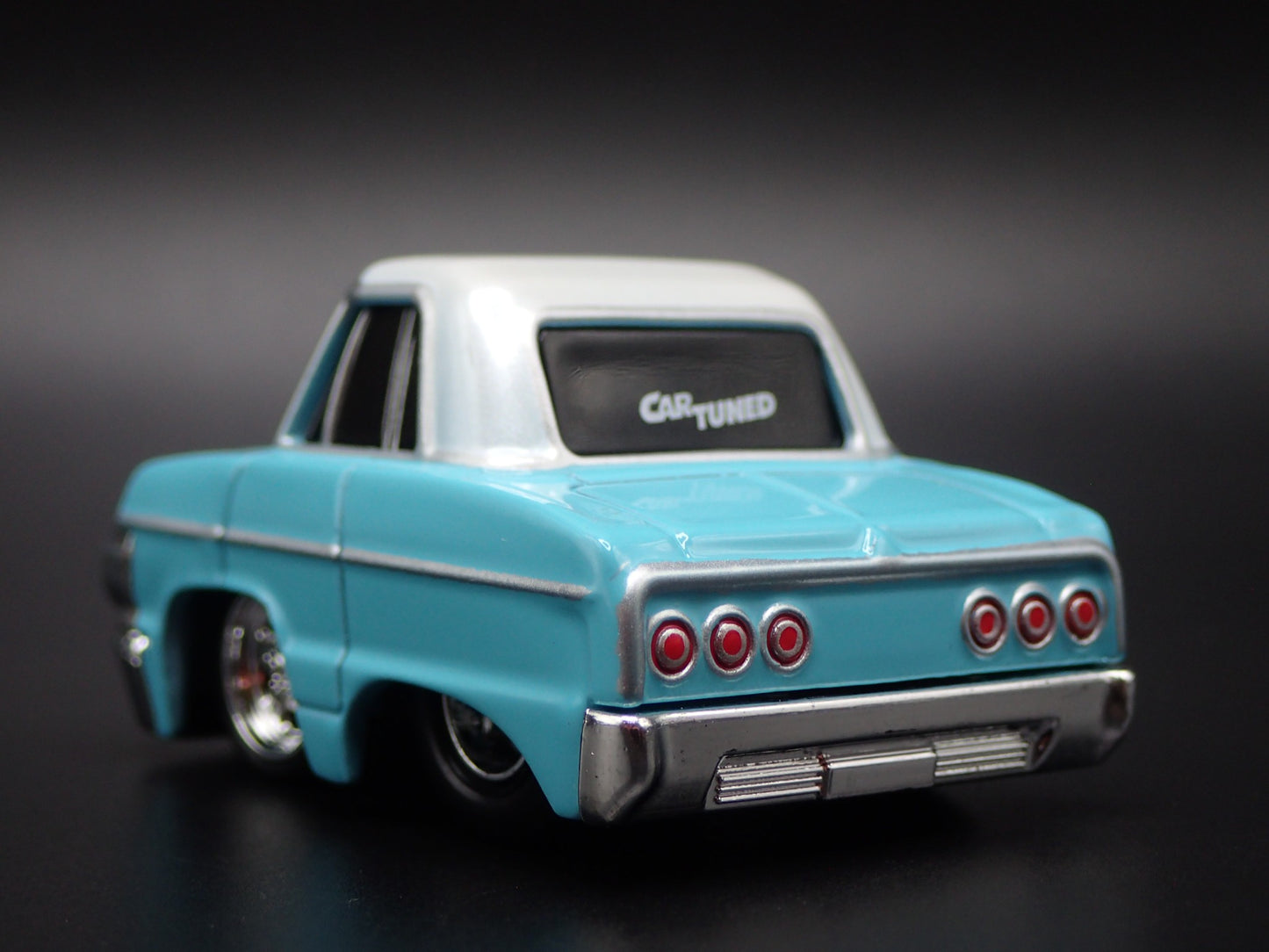 1964 64 CHEVY CHEVROLET IMPALA TEAL CAR TUNED 1:64 SCALE DIECAST MODEL CAR