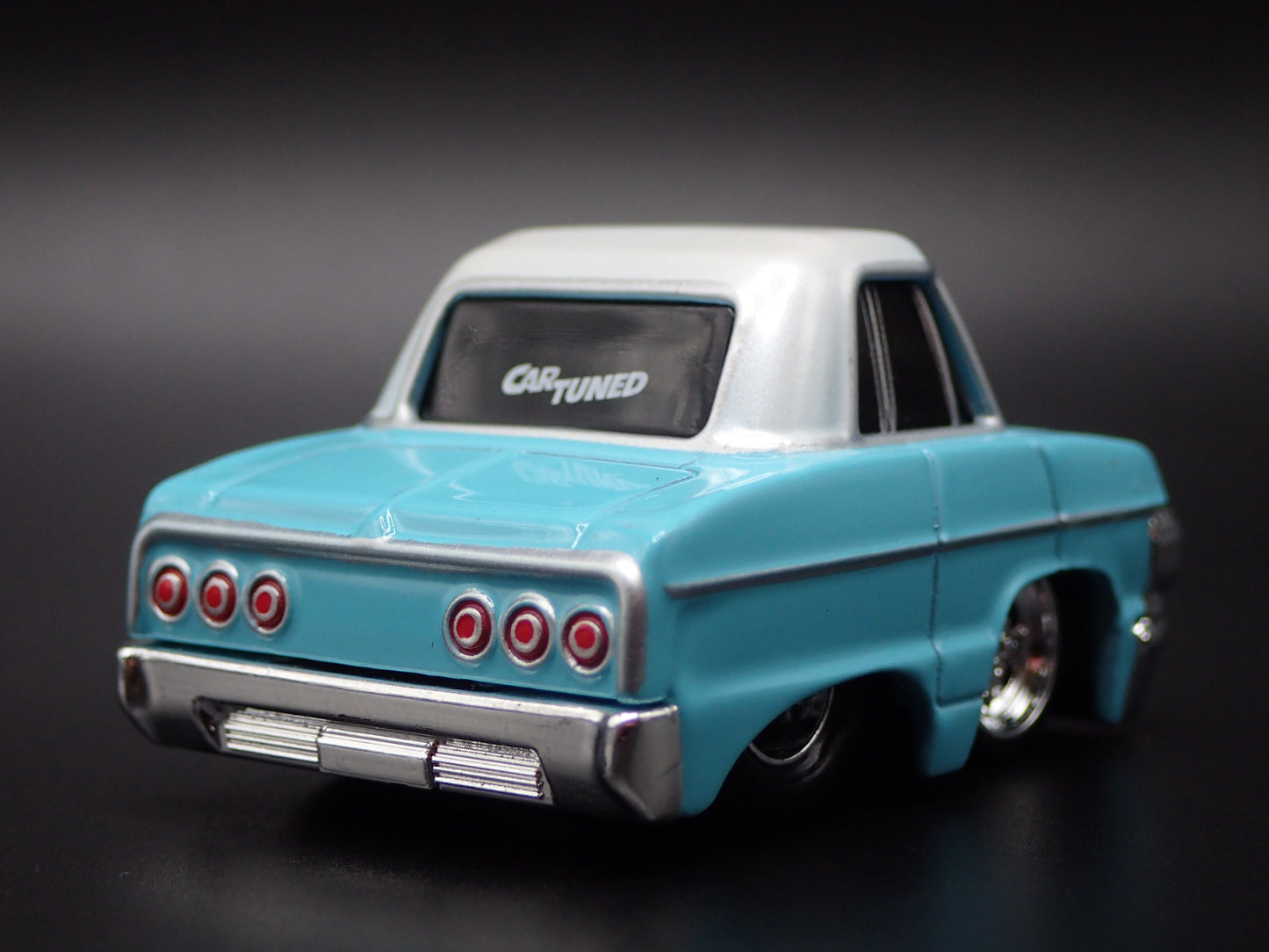 1964 64 CHEVY CHEVROLET IMPALA TEAL CAR TUNED 1:64 SCALE DIECAST MODEL CAR