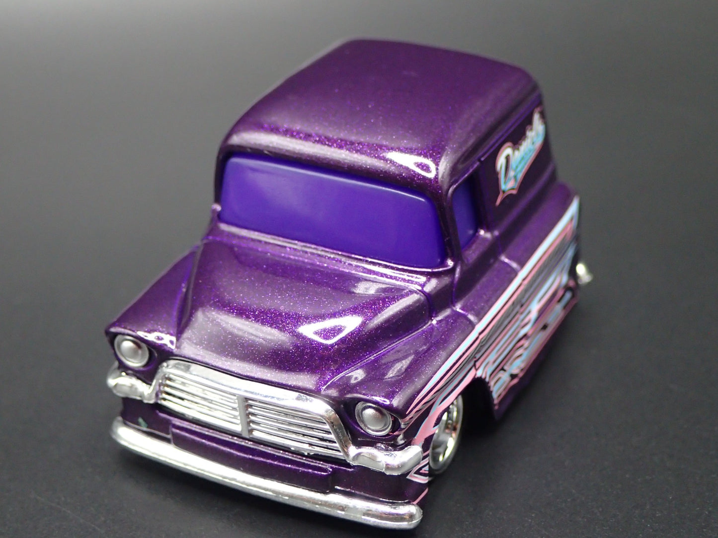 1957 57 GMC PANEL TRUCK CAR TUNED LOWRIDER 1/64 SCALE DIORAMA DIECAST MODEL CAR