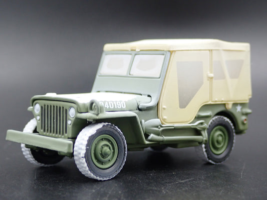 WWII WILLYS MB JEEP ARMY MILITARY SNOW RARE 1:64 SCALE DIORAMA DIECAST MODEL CAR
