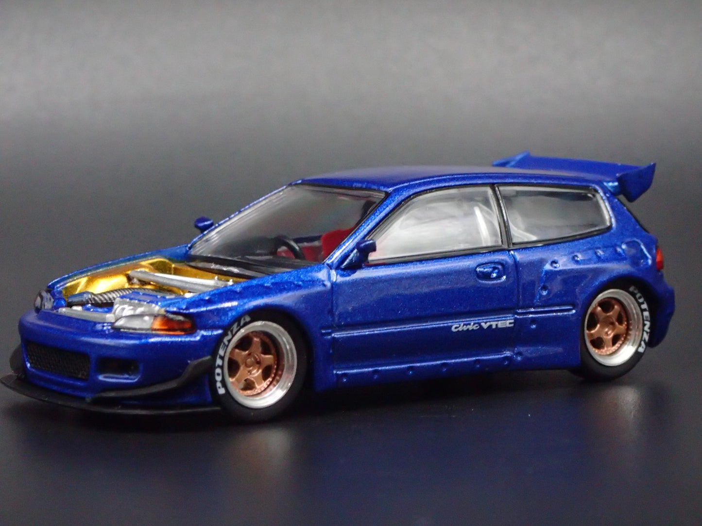 1992-1995 HONDA CIVIC EG6 PANDEM HATCHBACK JDM BLUE 1:64 SCALE DIECAST MODEL CAR