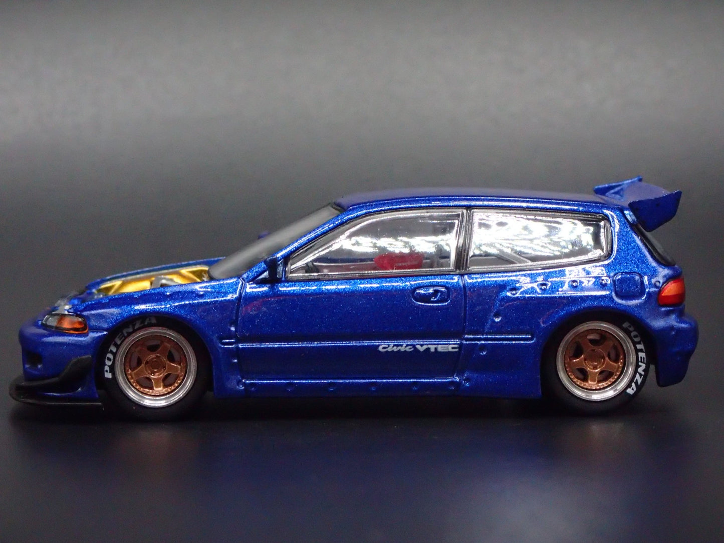 1992-1995 HONDA CIVIC EG6 PANDEM HATCHBACK JDM BLUE 1:64 SCALE DIECAST MODEL CAR