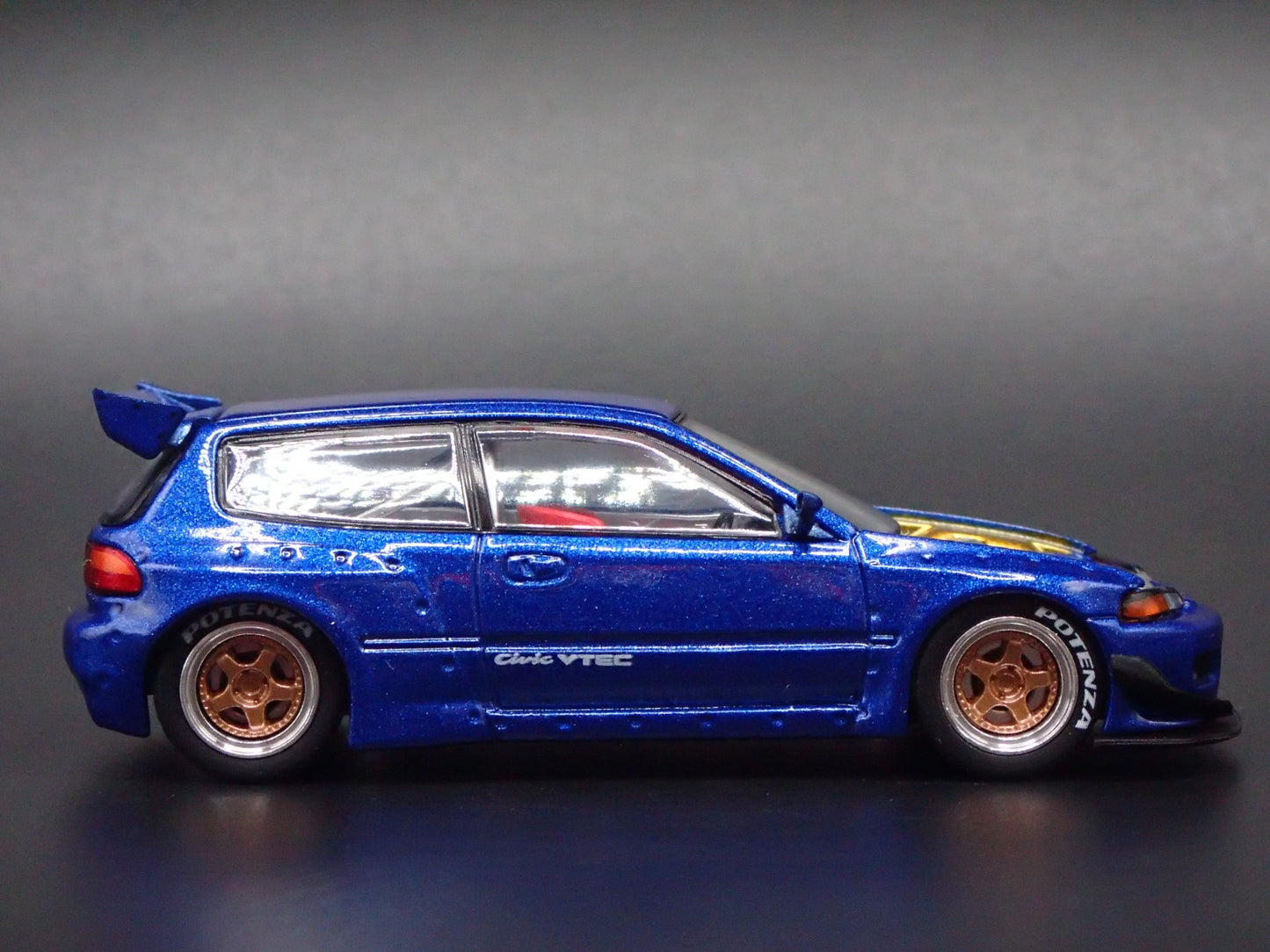 1992-1995 HONDA CIVIC EG6 PANDEM HATCHBACK JDM BLUE 1:64 SCALE DIECAST MODEL CAR