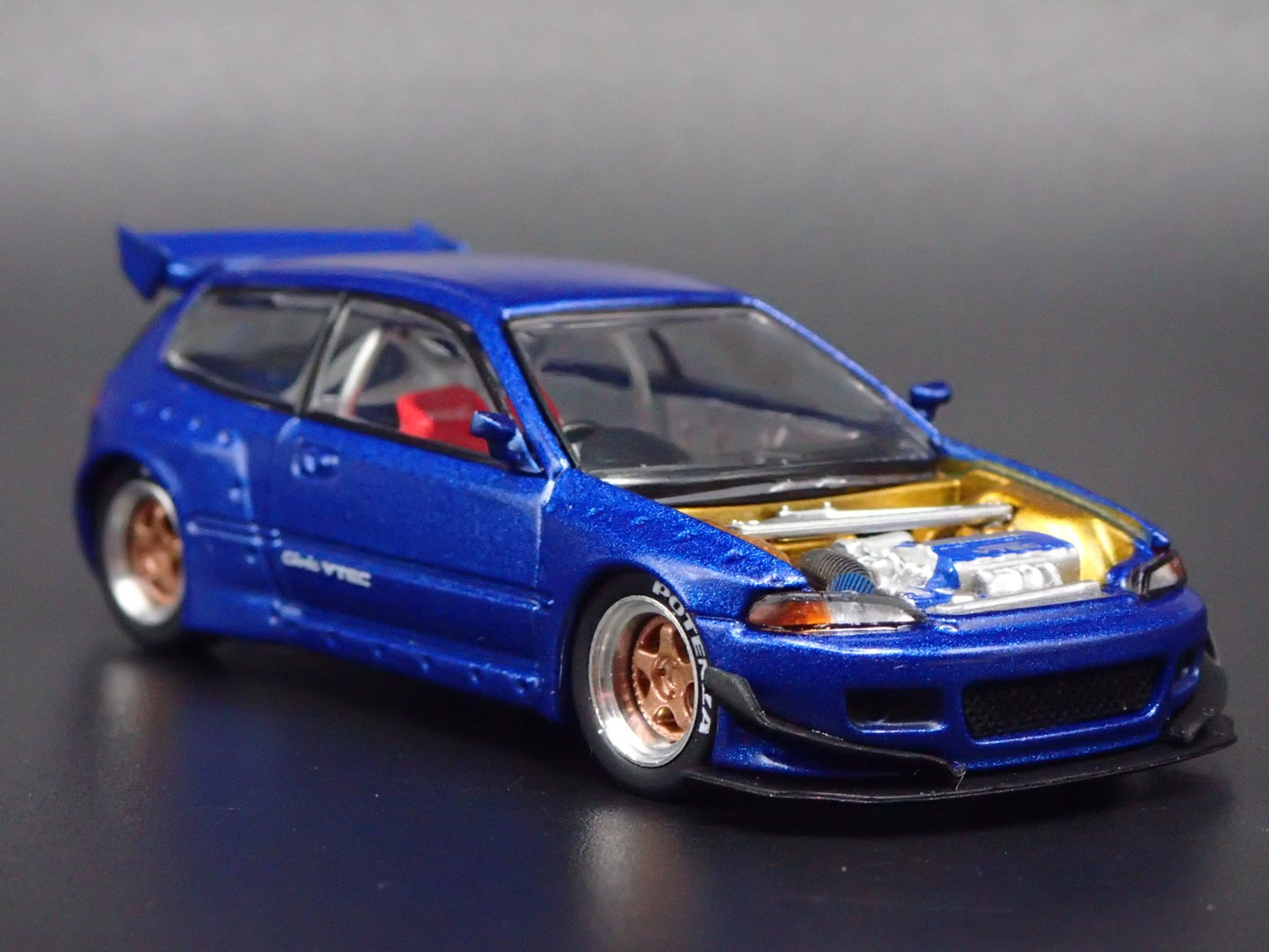 1992-1995 HONDA CIVIC EG6 PANDEM HATCHBACK JDM BLUE 1:64 SCALE DIECAST MODEL CAR