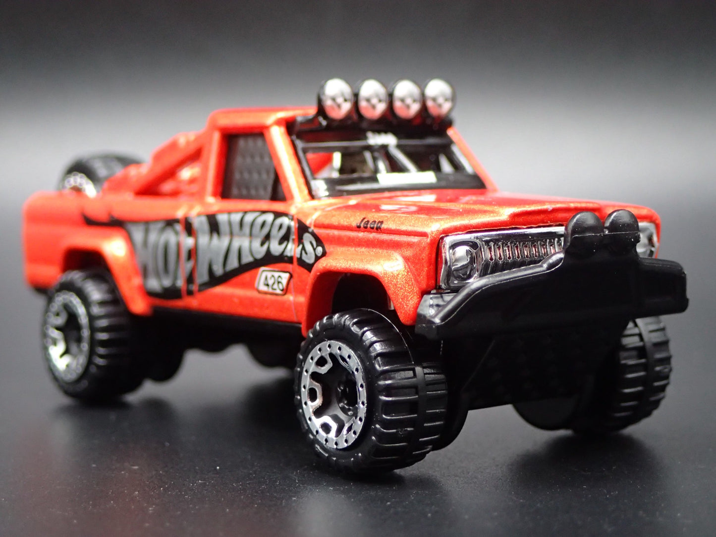 1971-1988 JEEP PICKUP TRUCK J10 ORANGE 1:64 SCALE COLLECTIBLE DIECAST MODEL CAR