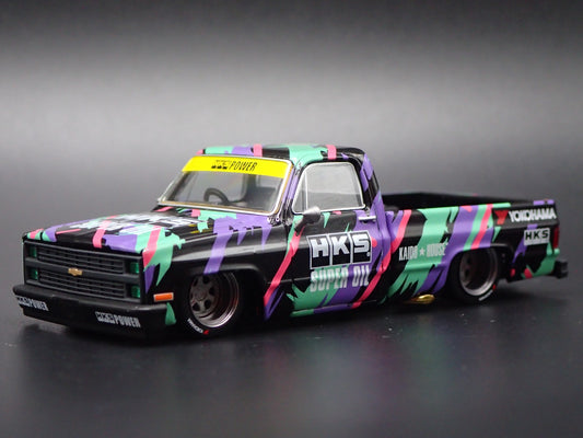 CHEVROLET SILVERADO DUALLY KAIDO HKS V1 SQUAREBODY TRUCK 1/64 DIECAST MODEL CAR