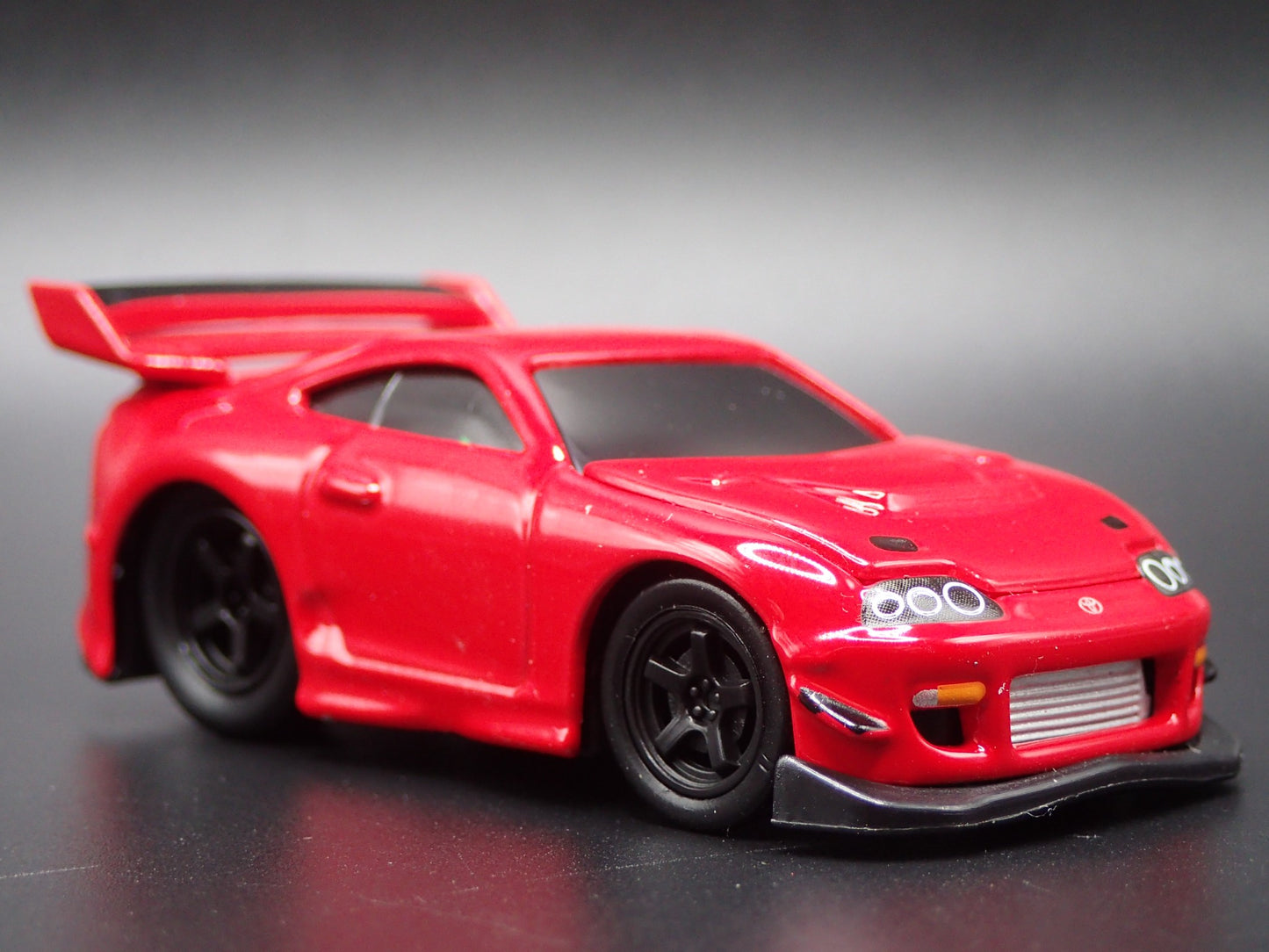 1995-1997 TOYOTA SUPRA MK4 RED 1/64 SCALE COLLECTIBLE DIORAMA DIECAST MODEL CAR