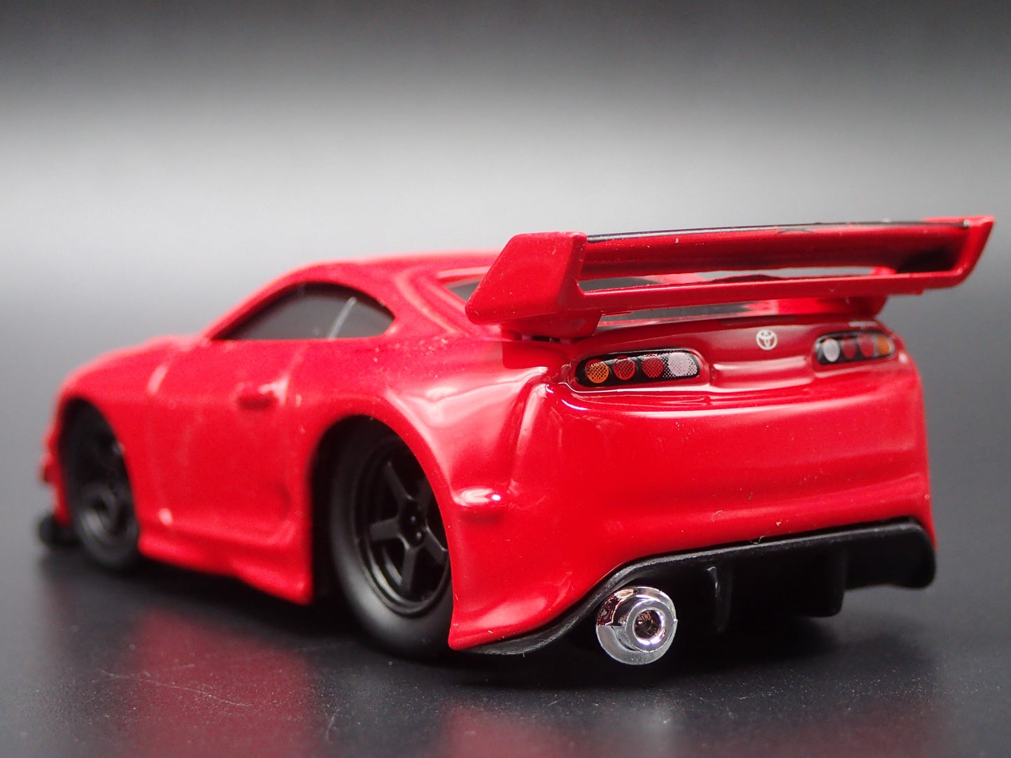 1995-1997 TOYOTA SUPRA MK4 RED 1/64 SCALE COLLECTIBLE DIORAMA DIECAST MODEL CAR
