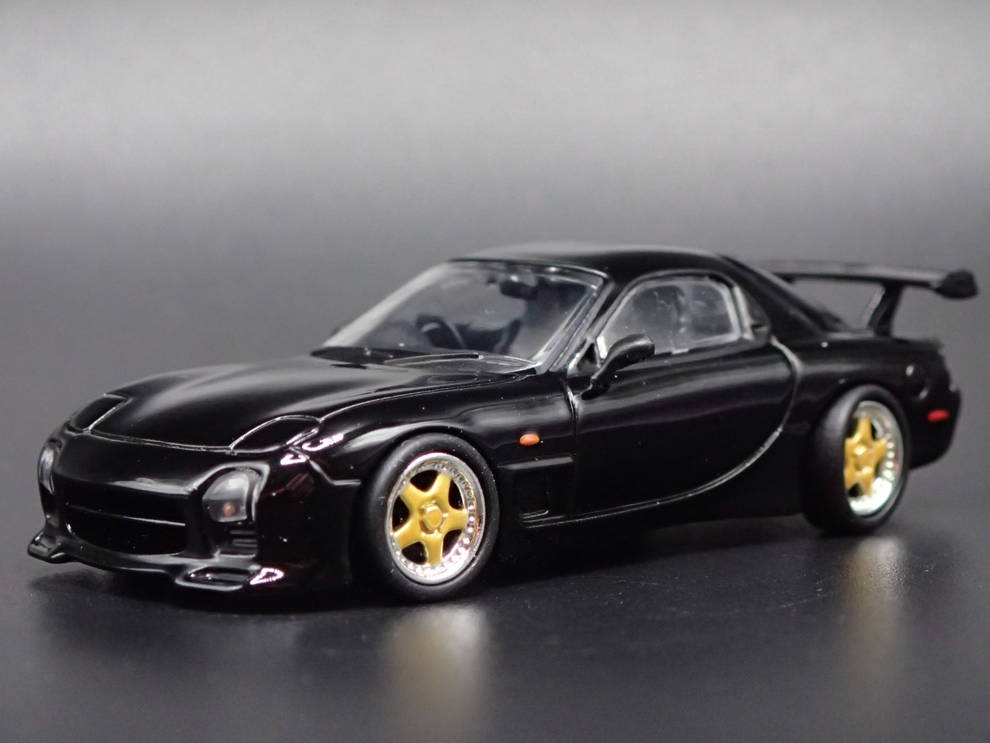 MAZDA RX7 FD3S VERTEX JDM A SPEC BLACK RARE 1:64 SCALE DIORAMA DIECAST MODEL CAR