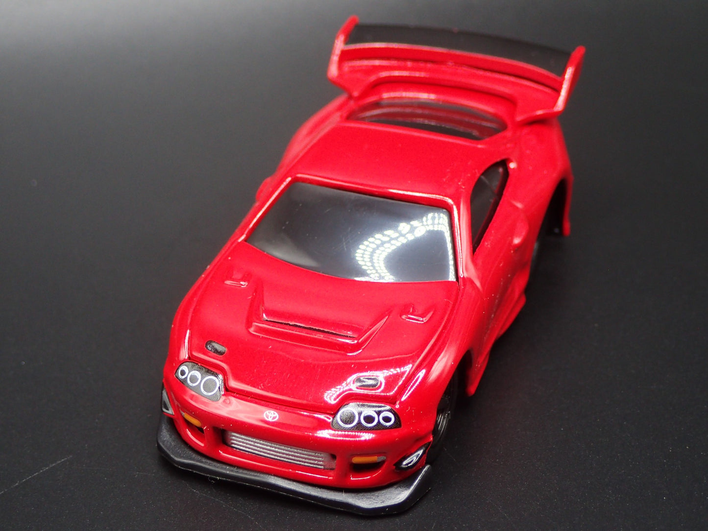 1995-1997 TOYOTA SUPRA MK4 RED 1/64 SCALE COLLECTIBLE DIORAMA DIECAST MODEL CAR