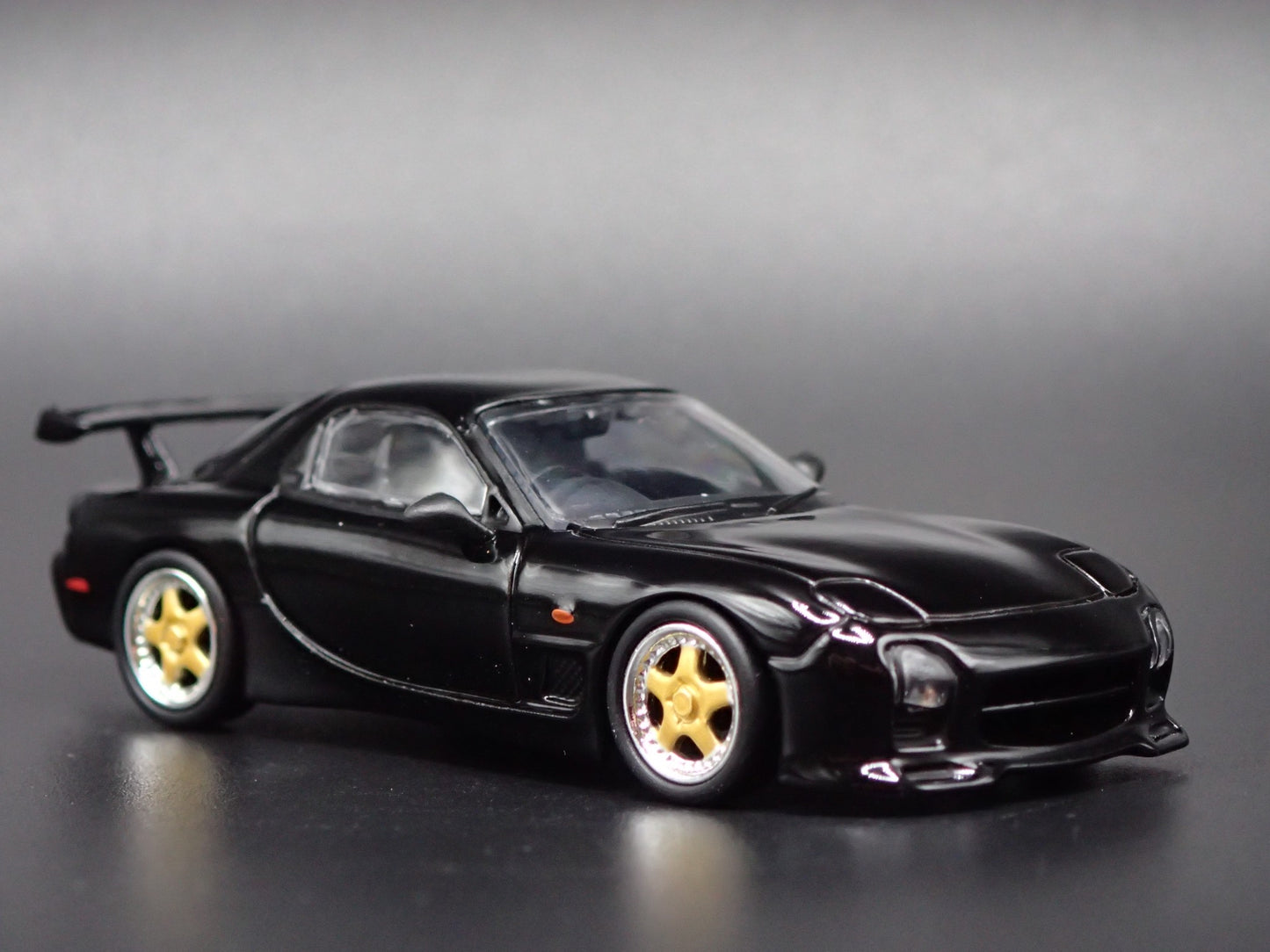 MAZDA RX7 FD3S VERTEX JDM A SPEC BLACK RARE 1:64 SCALE DIORAMA DIECAST MODEL CAR