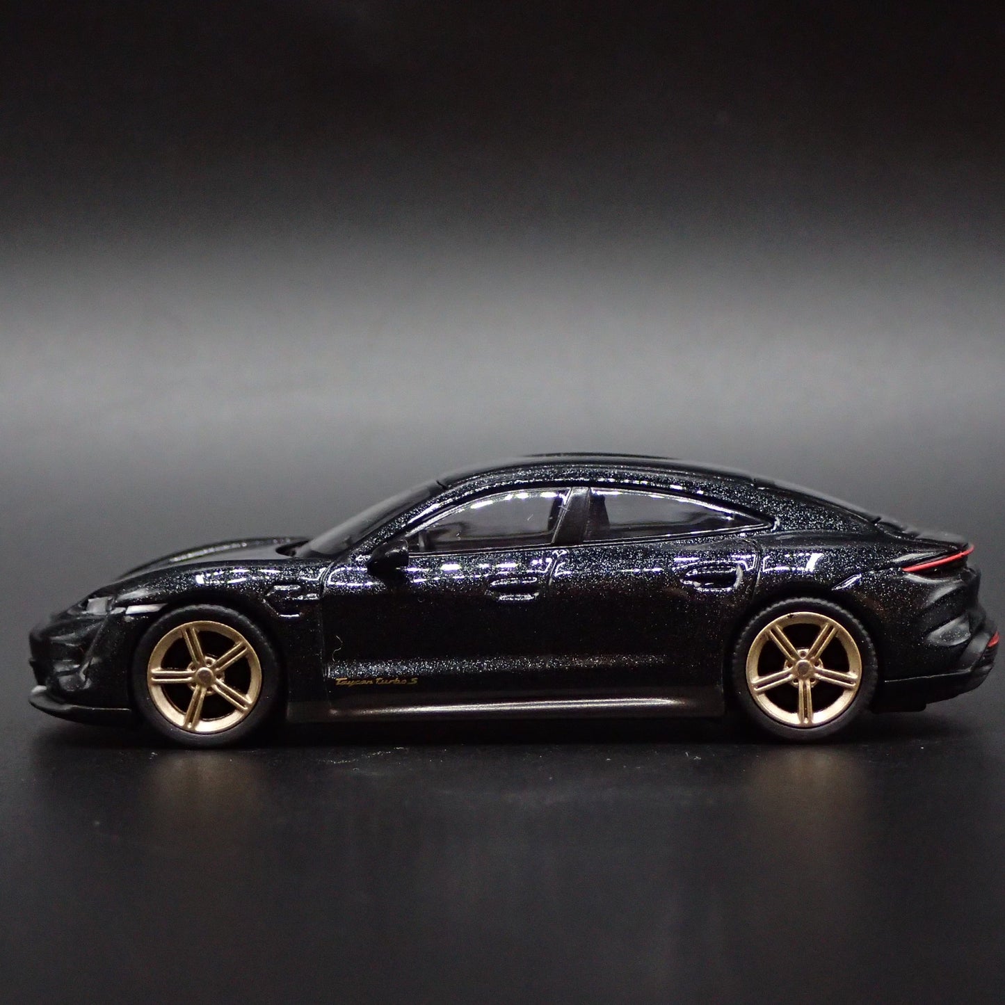 2019-2025 PORSCHE TAYCAN TURBO S BLACK 1:64 SCALE COLLECTIBLE DIECAST MODEL CAR