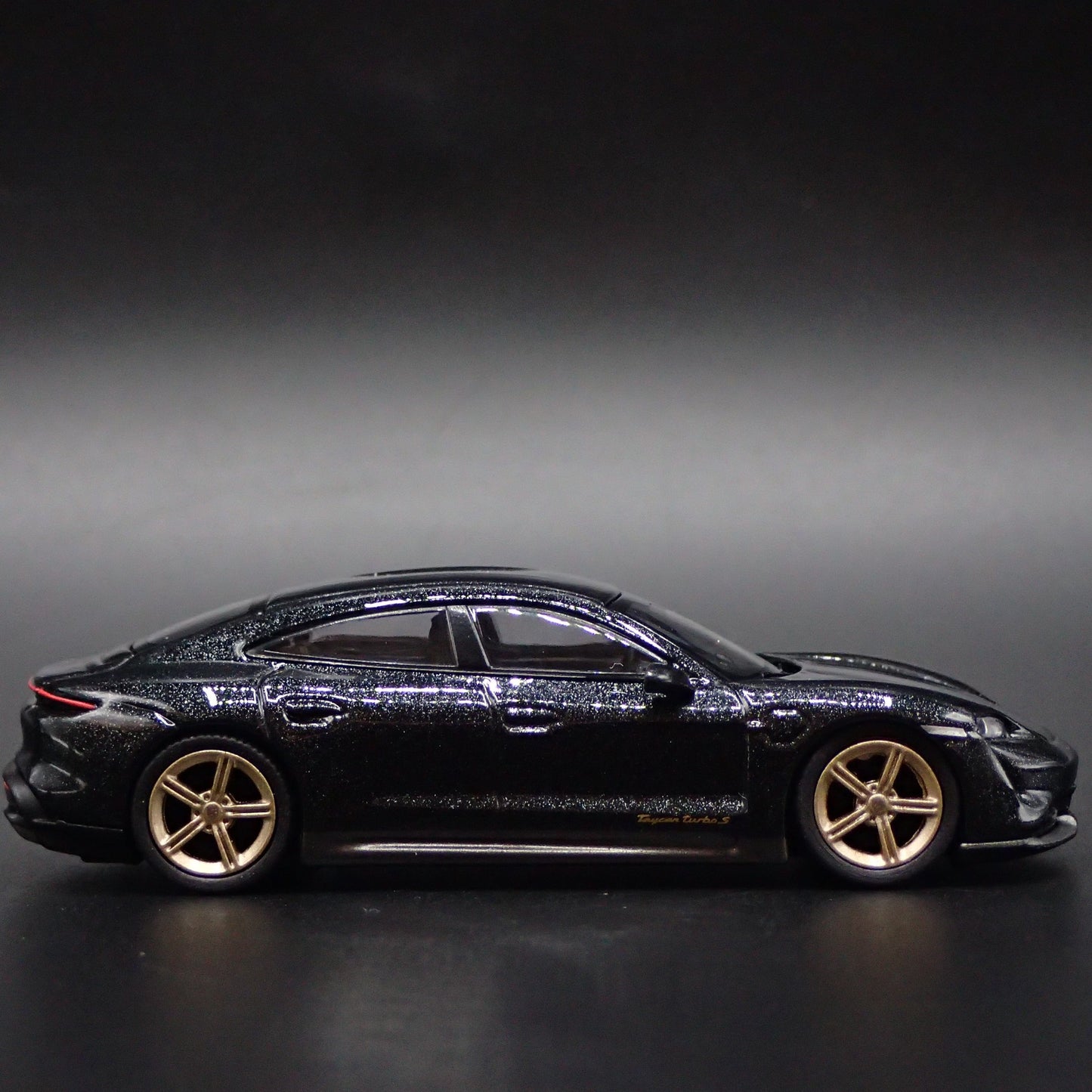 2019-2025 PORSCHE TAYCAN TURBO S BLACK 1:64 SCALE COLLECTIBLE DIECAST MODEL CAR