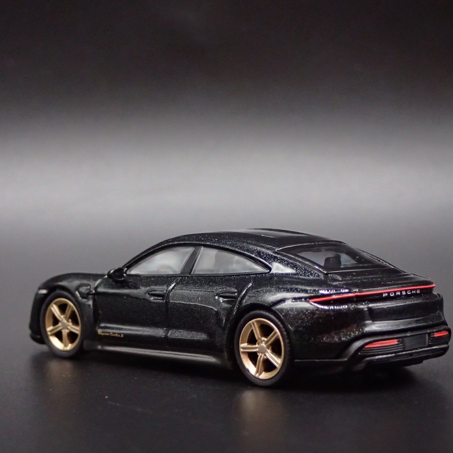 2019-2025 PORSCHE TAYCAN TURBO S BLACK 1:64 SCALE COLLECTIBLE DIECAST MODEL CAR