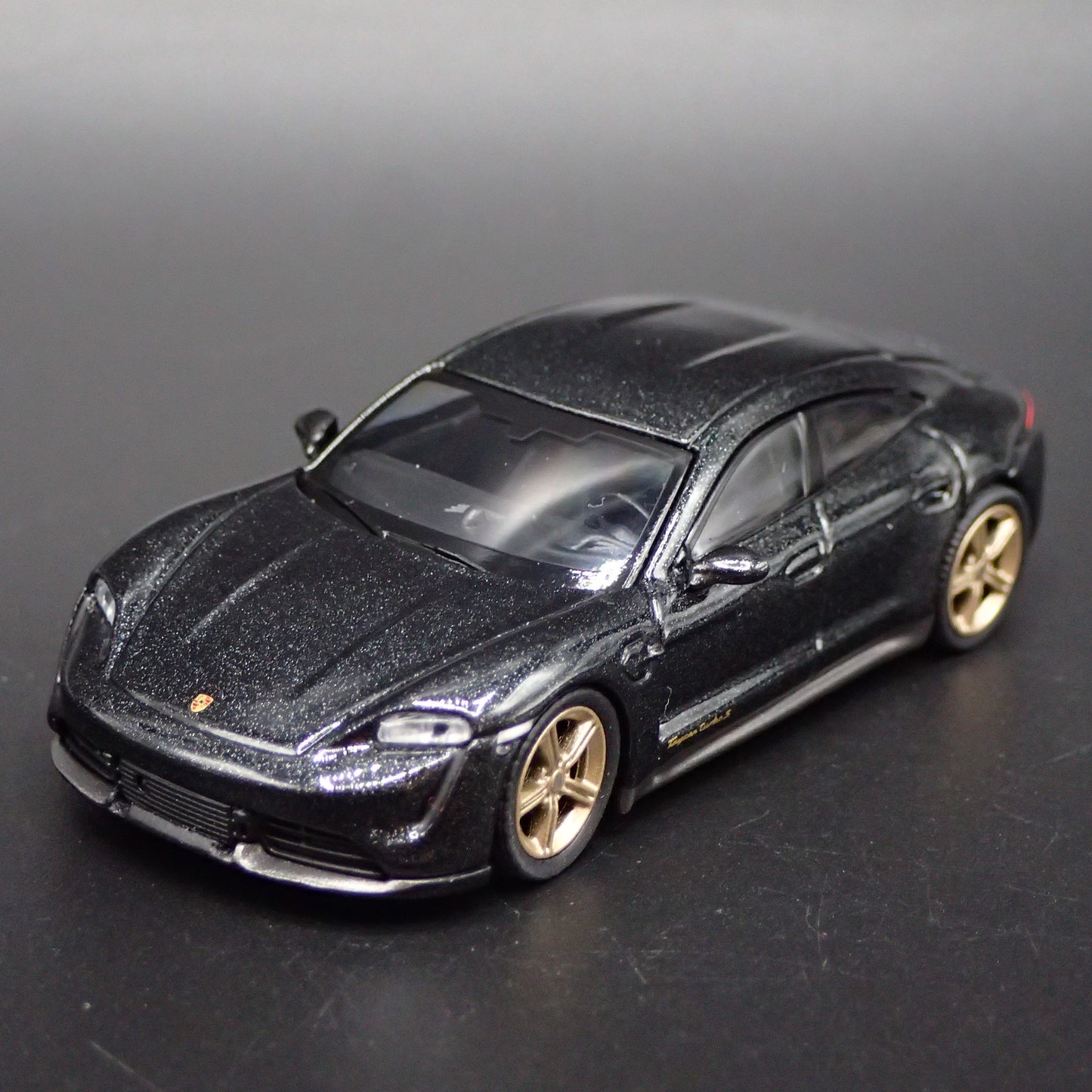 2019-2025 PORSCHE TAYCAN TURBO S BLACK 1:64 SCALE COLLECTIBLE DIECAST MODEL CAR