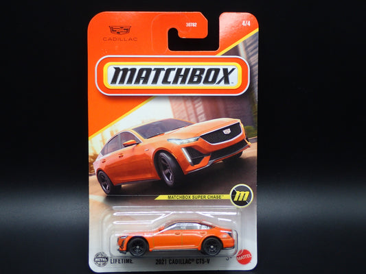 2025 MATCHBOX 2021 CADILLAC CT5-V ORANGE SUPER CHASE 1/64 SCALE RUBBER TIRE RARE