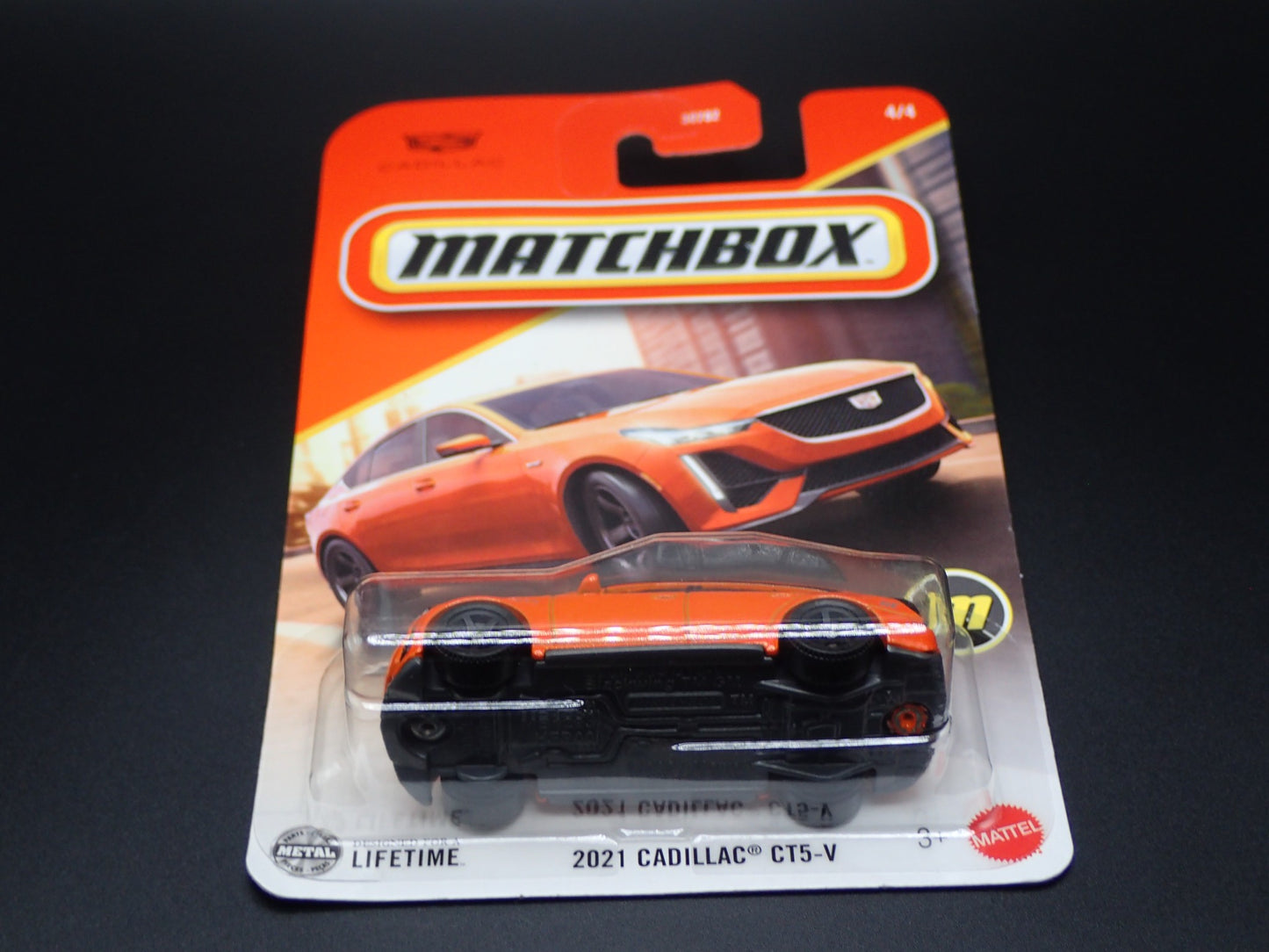 2025 MATCHBOX 2021 CADILLAC CT5-V ORANGE SUPER CHASE 1/64 SCALE RUBBER TIRE RARE