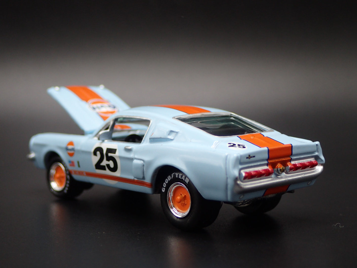 1967 67 FORD MUSTANG SHELBY GT500 FASTBACK GULF 1:64 SCALE DIECAST MODEL CAR