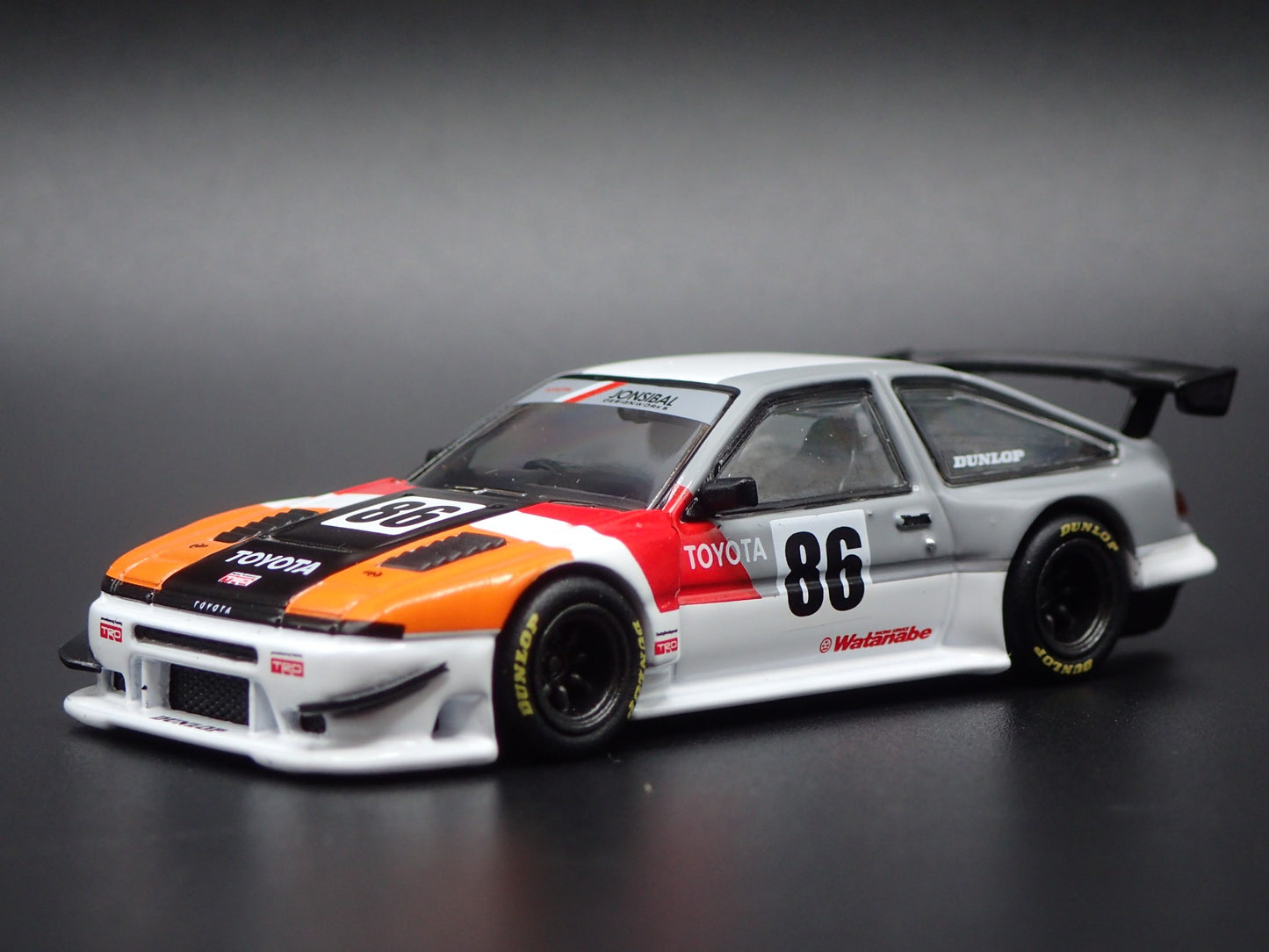 1983-1987 TOYOTA COROLLA AE86 JONSIBAL DESIGNWORKS 1/64 SCALE DIECAST MODEL CAR