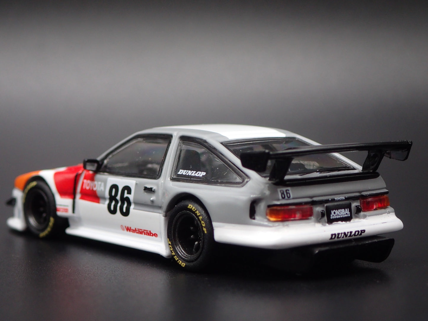 1983-1987 TOYOTA COROLLA AE86 JONSIBAL DESIGNWORKS 1/64 SCALE DIECAST MODEL CAR