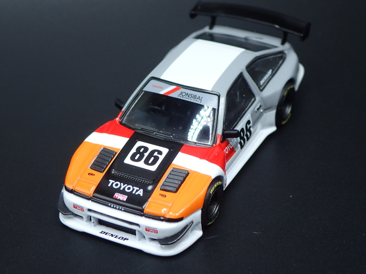 1983-1987 TOYOTA COROLLA AE86 JONSIBAL DESIGNWORKS 1/64 SCALE DIECAST MODEL CAR