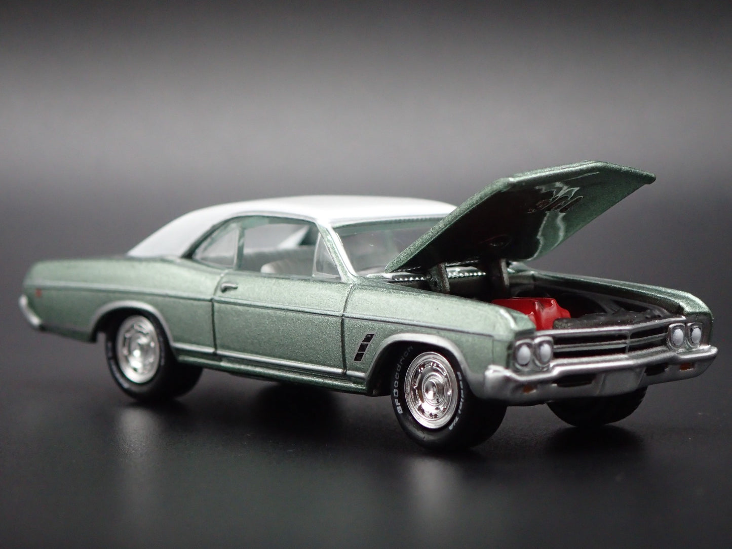 1966 66 BUICK SKYLARK GS GREEN 1:64 SCALE COLLECTIBLE DIORAMA DIECAST MODEL CAR