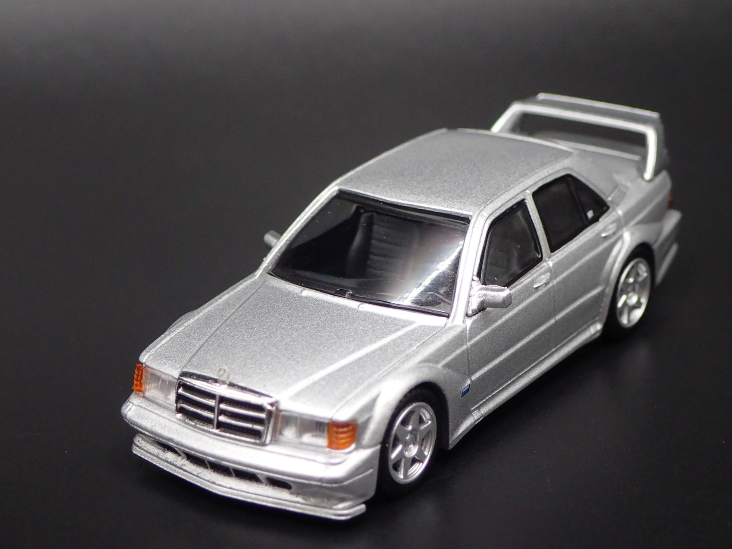 1982-1993 MERCEDES-BENZ 190E 2.5-16 EVOLUTION II SILVER 1:64 DIECAST MODEL CAR