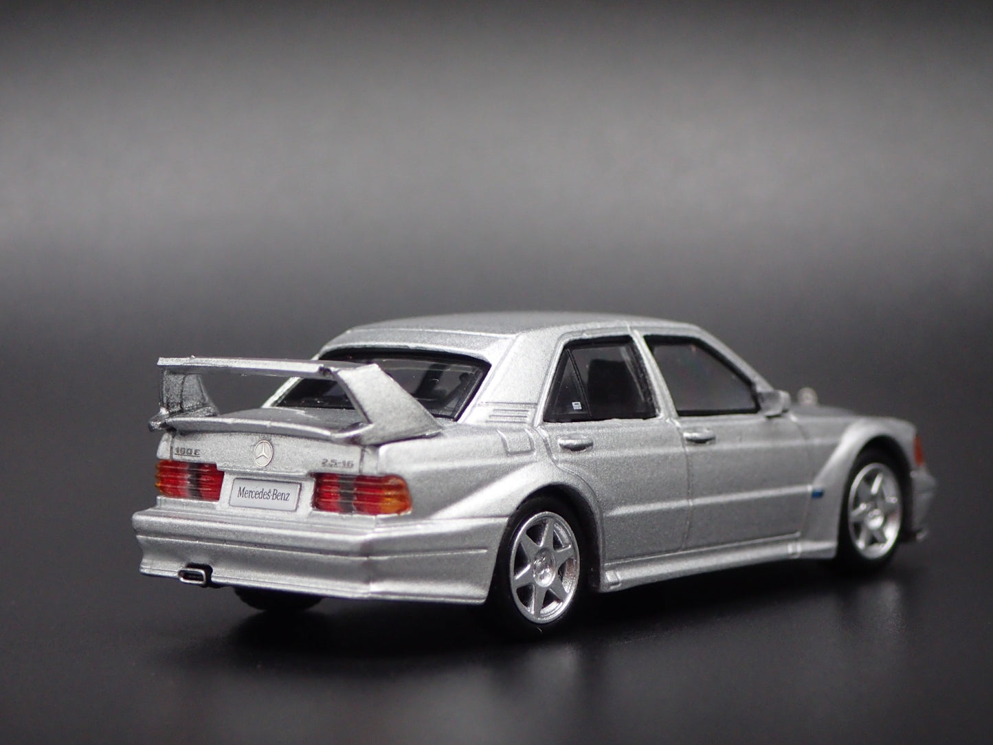 1982-1993 MERCEDES-BENZ 190E 2.5-16 EVOLUTION II SILVER 1:64 DIECAST MODEL CAR