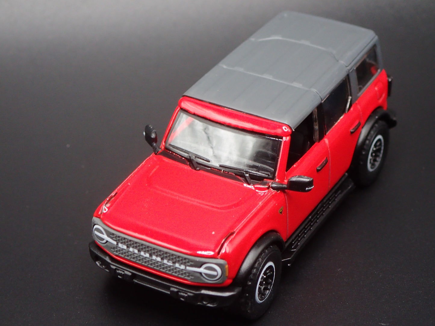 2021-2025 FORD BRONCO 4 FOUR DOOR w HITCH RED 1:64 SCALE DIECAST MODEL CAR