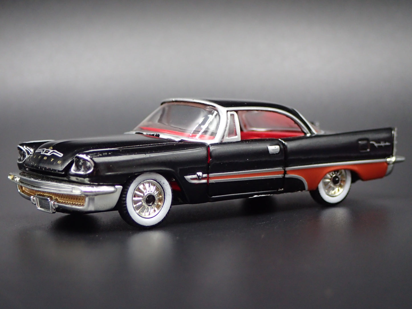 1957 57 DESOTO FIREFLITE BLACK 1:64 SCALE COLLECTIBLE DIORAMA DIECAST MODEL CAR