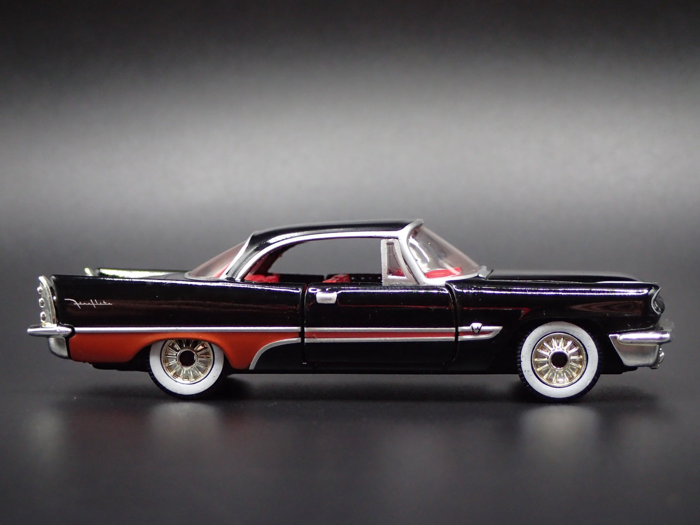 1957 57 DESOTO FIREFLITE BLACK 1:64 SCALE COLLECTIBLE DIORAMA DIECAST MODEL CAR