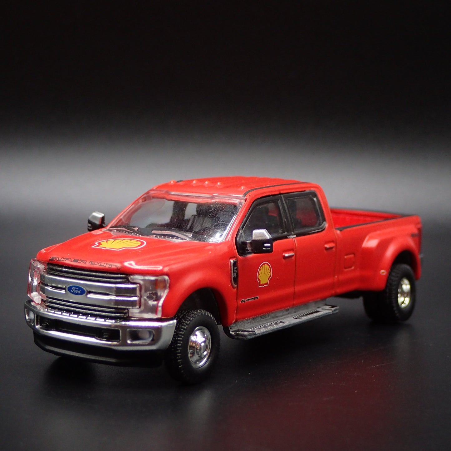 2019 FORD F350 LARIAT DUALLY TRUCK HITCH SHELL OIL  1:64 SCALE DIECAST MODEL CAR